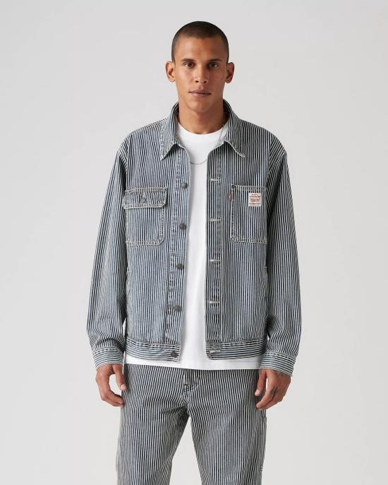  리바이스 데님 자켓 Levi's Sunrise Trucker Jacket 표백 Boulevard Stripe - LEVI'S