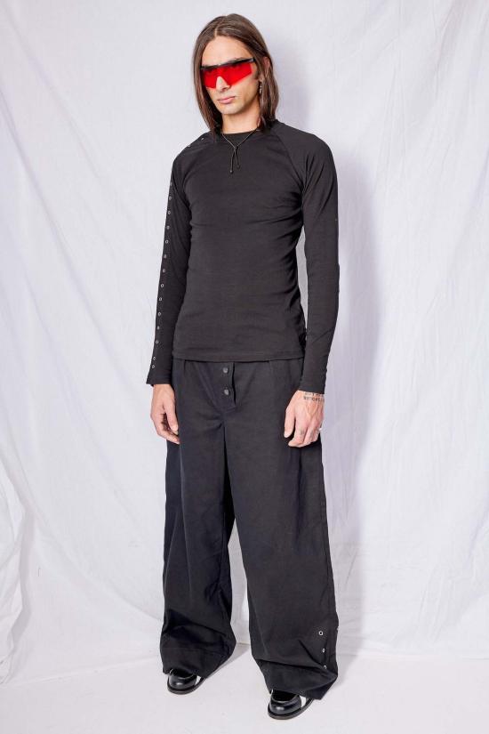  Burrough 긴팔 티셔츠 버로우 리브드 라글런 롱슬리브 탑 - OTHER BRANDS