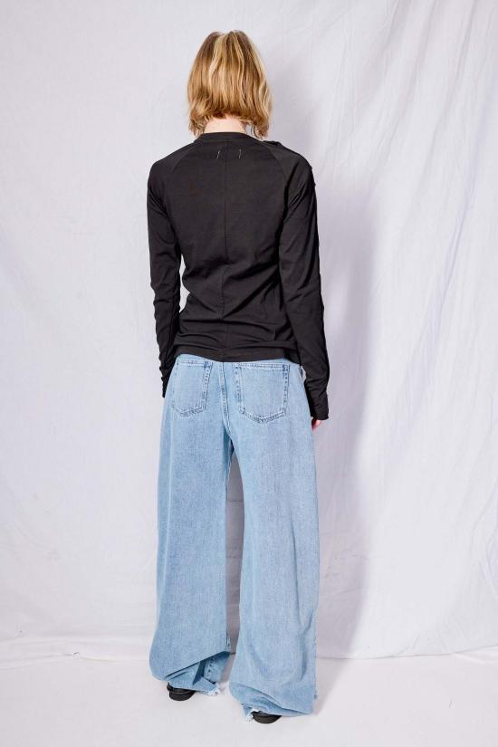  Burrough 긴팔 티셔츠 버로우 리브드 라글런 롱슬리브 탑 - OTHER BRANDS