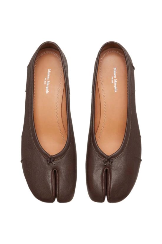  마르지엘라 플랫 슈즈 메종  타비 발레리나 모카 - MAISON MARGIELA