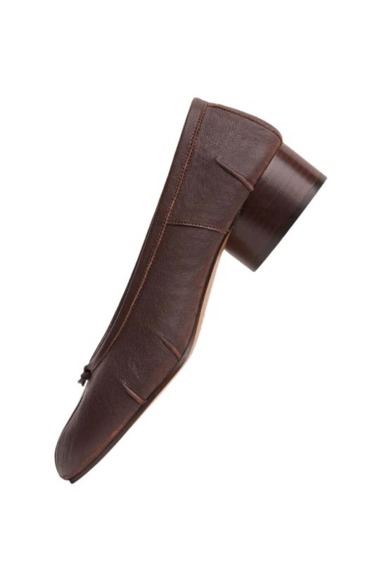  마르지엘라 플랫 슈즈 메종  타비 발레리나 모카 - MAISON MARGIELA