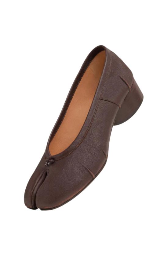  마르지엘라 플랫 슈즈 메종  타비 발레리나 모카 - MAISON MARGIELA
