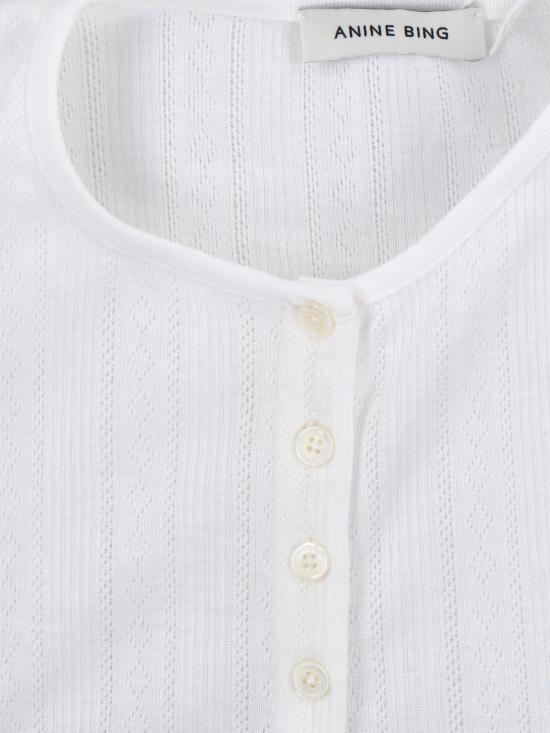 25FW 애니빙 반팔 티셔츠 A 08 11225 OFW26 OFF WHITE White - ANINE BING