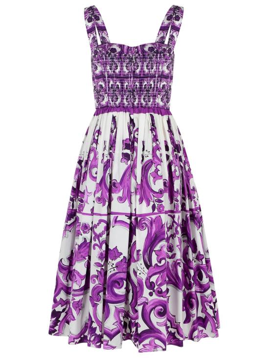 25FW 돌체앤가바나 미디 원피스 F6TTGT HH5ENIP3TN Violet - DOLCE & GABBANA