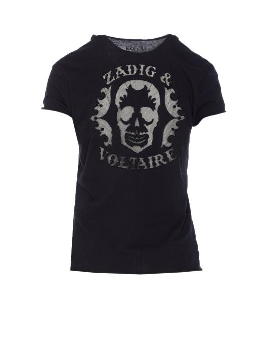 25FW 자딕앤볼테르 반팔 티셔츠 JWTS02820 011 Black - ZADIG & VOLTAIRE