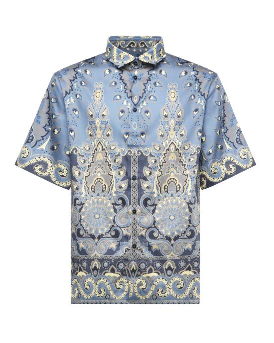 25SS 에트로 반팔 셔츠 MRIC0011 99SP5A5X0883 LIGHT BLUE MULTI