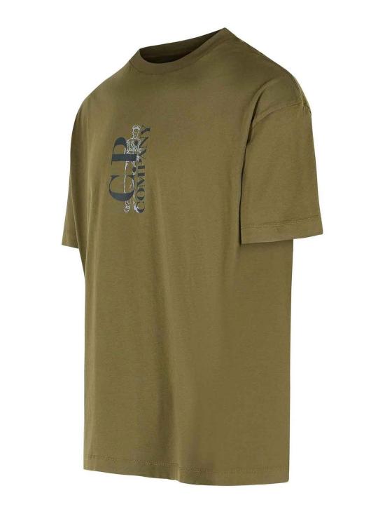 25SS 씨피 컴퍼니 반팔 티셔츠 18CMTS177A 005100W 683 IVY GREEN DOM - C.P. COMPANY