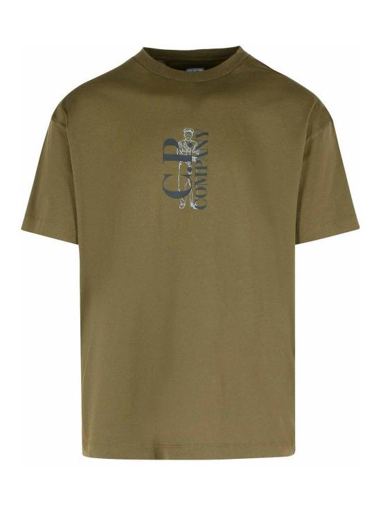 25SS 씨피 컴퍼니 반팔 티셔츠 18CMTS177A 005100W 683 IVY GREEN DOM