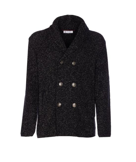 25FW 브루넬로 쿠치넬리 브레스티드 가디건  MRI503216CNF05 Black