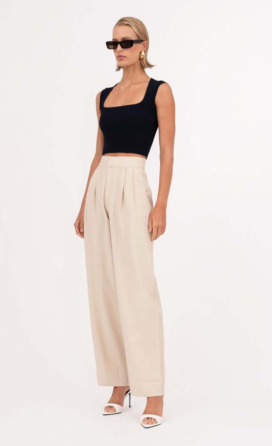  논살란트 레이블 민소매 티셔츠 논캐런트 라벨 엘리  네이비