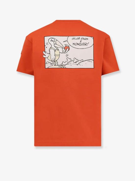 25FW 몽클레어 반팔 티셔츠 K24028C0000289AZ9345 Orange - MONCLER