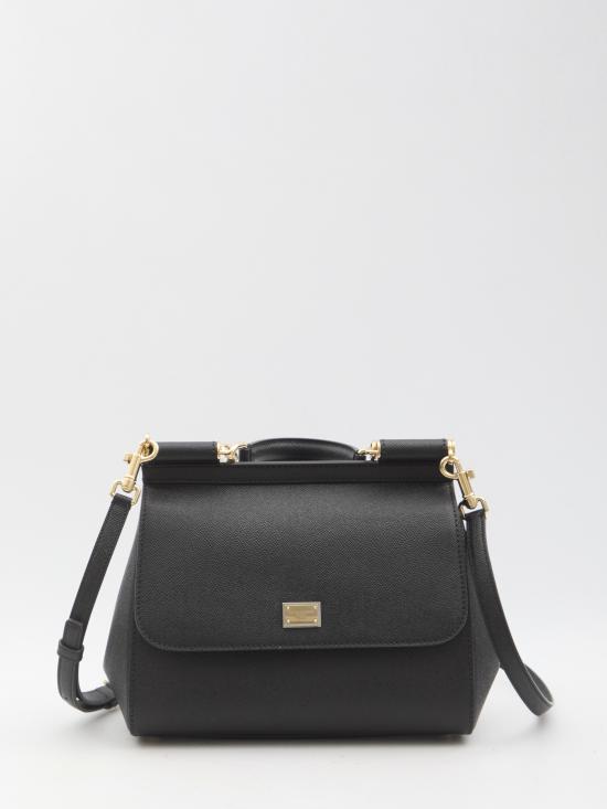 26FW 돌체앤가바나 라지 시실리 핸드백 BB6002B1001 80999 BLACK