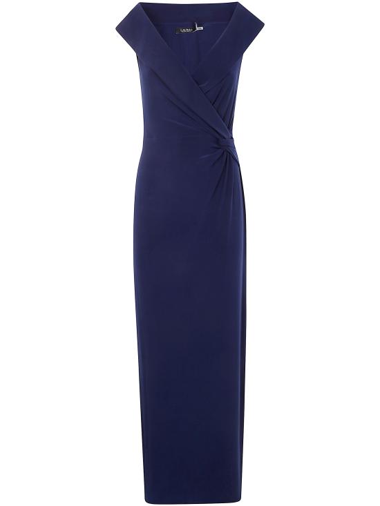 25FW 랄프 로렌 레오니다스 브이넥 슬리브리스 맥시 원피스 253863940097 002 BLUE