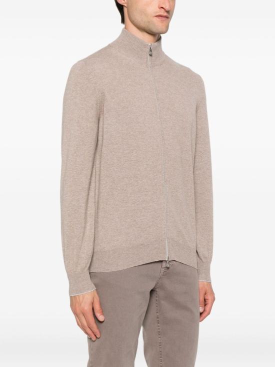 25FW 브루넬로 쿠치넬리 집업 니트 M2200106CSJ89 BEIGE - BRUNELLO CUCINELLI