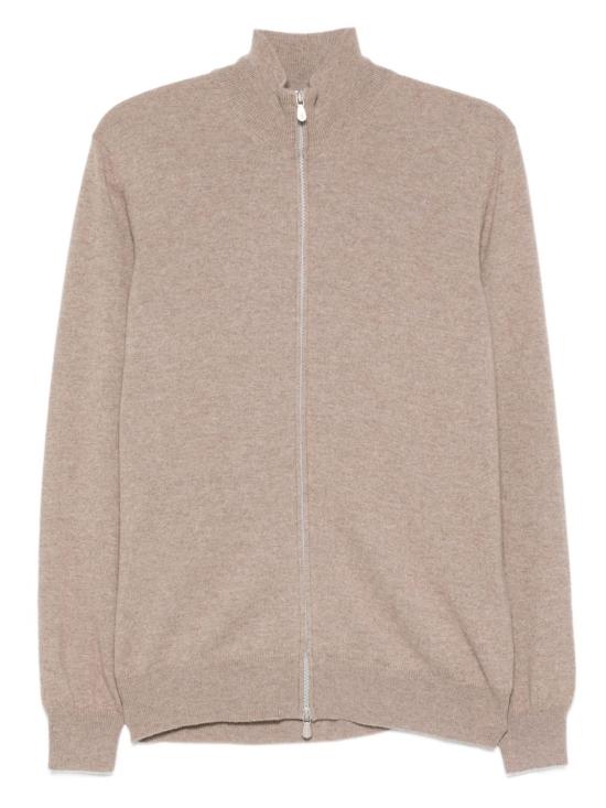 25FW 브루넬로 쿠치넬리 집업 니트 M2200106CSJ89 BEIGE