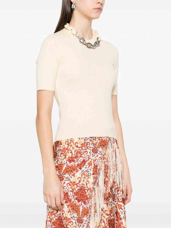  파코라반 반팔 티셔츠 25PMPU016ML0308P255 Beige - PACO RABANNE