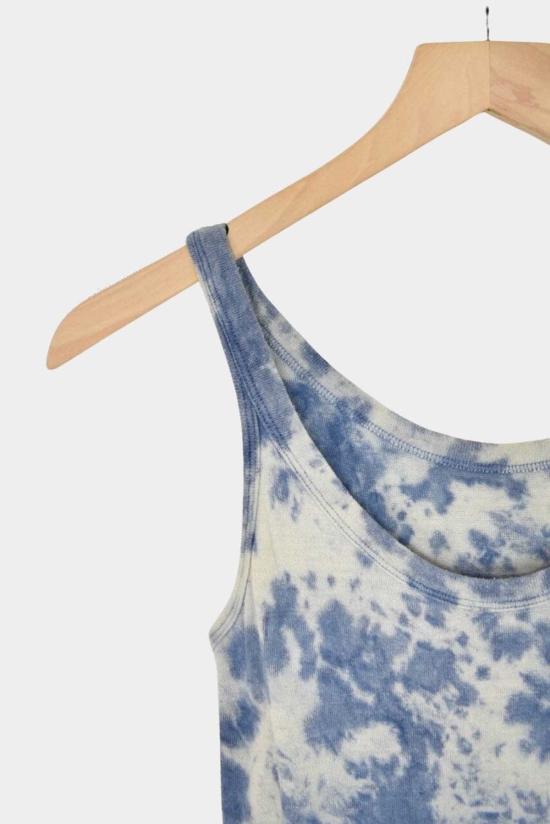  이치 앤티퀴트 민소매 티셔츠 천연 핸드 다이 2웨이 탱크탑 타이 다이 - ICHI ANTIQUITES