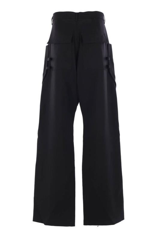 25FW 릭 오웬스 스트레이트 팬츠 RU02E1346WGP09 Black - RICK OWENS