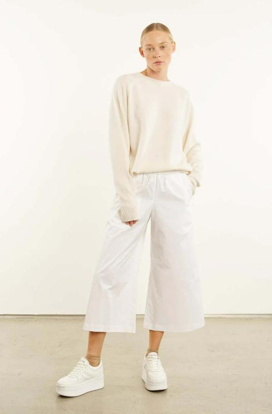  스프룸 크롭 팬츠 스프링 퀼로트 팬츠 화이트