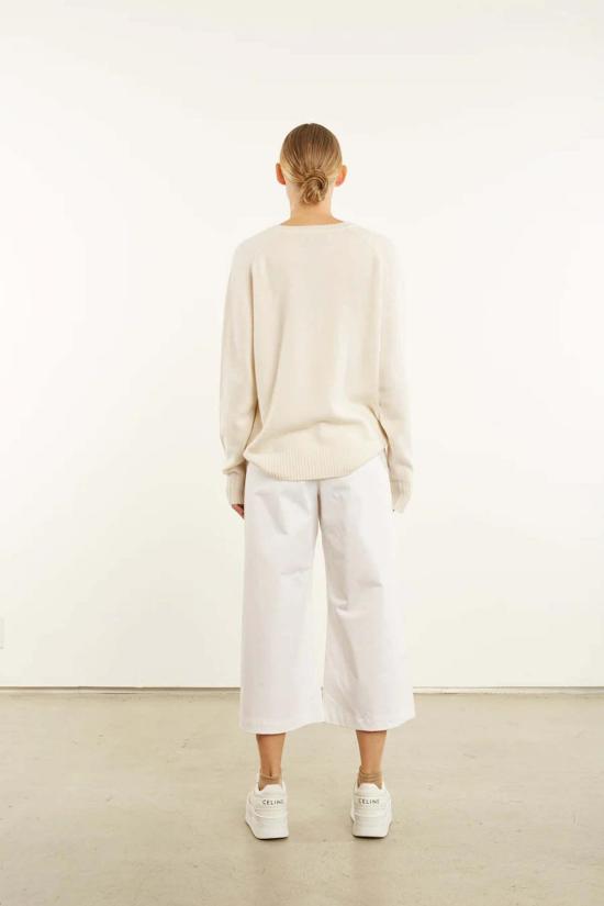  스프룸 크롭 팬츠 스프링 퀼로트 팬츠 화이트 - SPRWMN