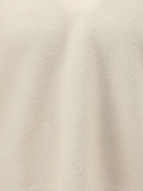 25FW 릭 오웬스 콘코디언 타미 브이넥 알파카 스웨터 RU02E1650KWP 11 WHITE - RICK OWENS