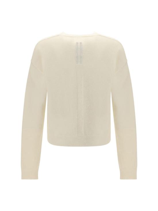 25FW 릭 오웬스 콘코디언 타미 브이넥 알파카 스웨터 RU02E1650KWP 11 WHITE - RICK OWENS