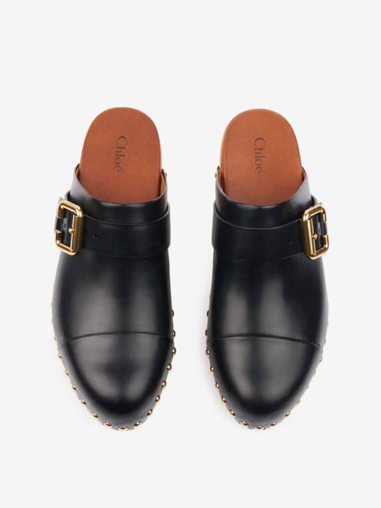 25FW 끌로에 뮬/슬리퍼 CH25A12ZLT 001Black - CHLOE