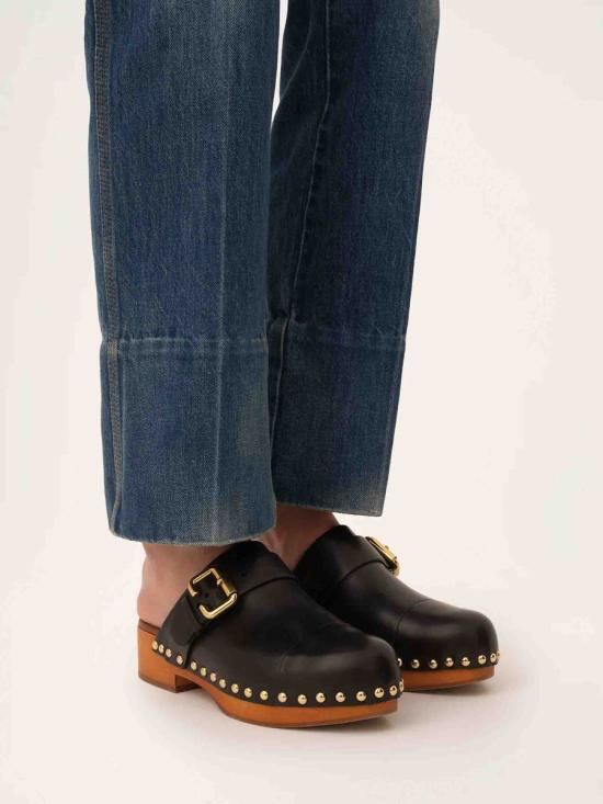 25FW 끌로에 뮬/슬리퍼 CH25A12ZLT 001Black - CHLOE