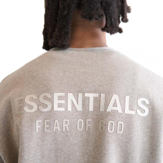  피어오브갓 긴팔 티셔츠 Fear Of God 모던 핏 플리스 크루넥 홈스테드 헤더 - FEAR OF GOD