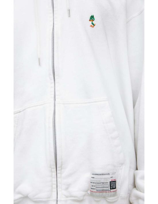  메종 미하라 야스히로 후드 티셔츠 미하라 야스히로 캡 컴바인드 후디 화이트 - MAISON MIHARA YASUHIRO