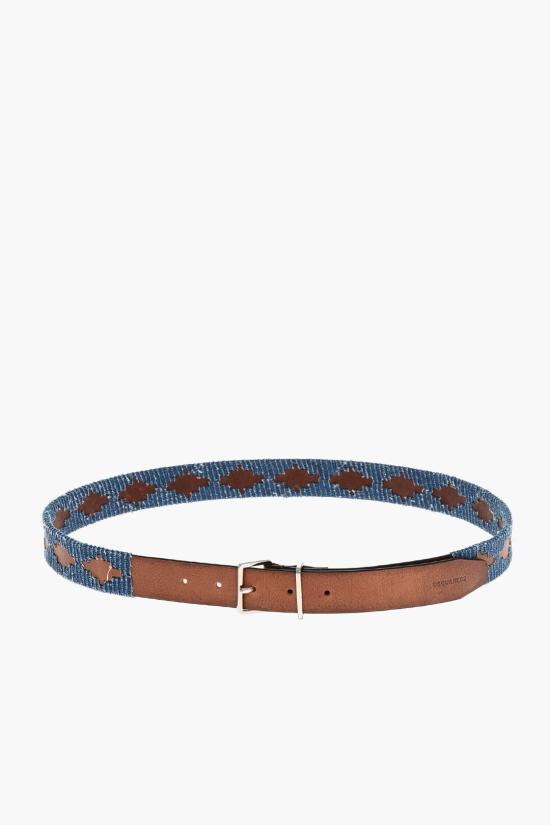  디스퀘어드2 패브릭 벨트 BEM0439 12905478 M2500 Blu Marrone - DSQUARED2