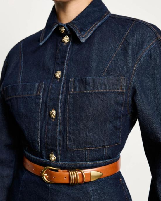  Déhanche 슬림 벨트 데앙슈 접시꽃  테르( Hollyhock Belt Terre) - DEHANCHE