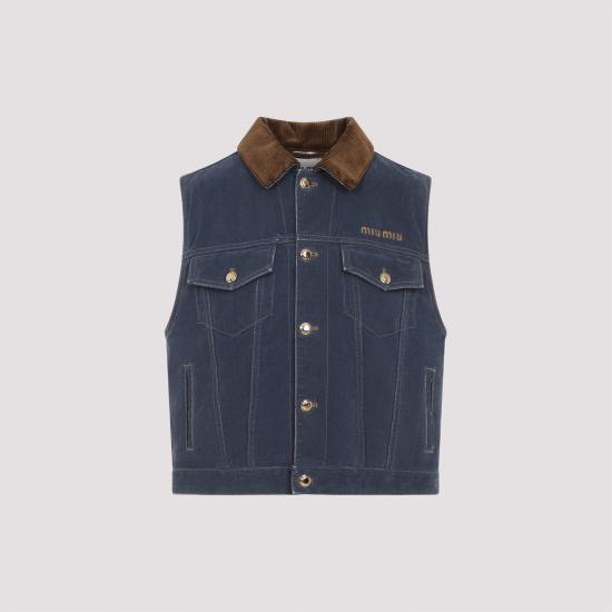 25FW 미우미우 데님 자켓 GWB281SOOO 175O F0008 BLEU - MIU MIU