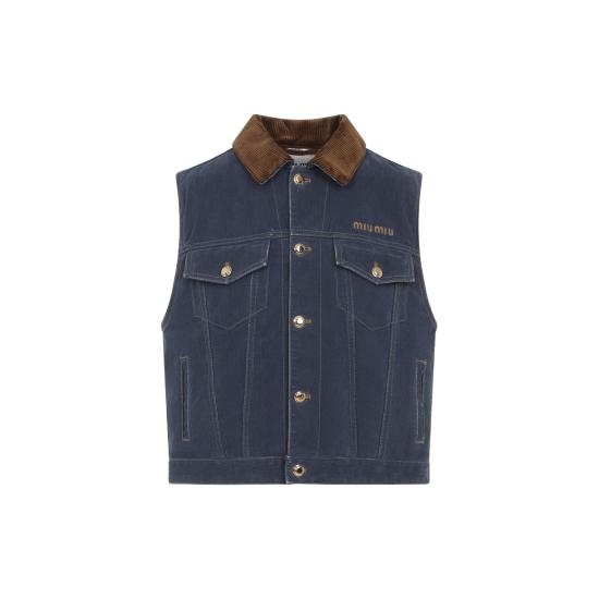 25FW 미우미우 데님 자켓 GWB281SOOO 175O F0008 BLEU - MIU MIU