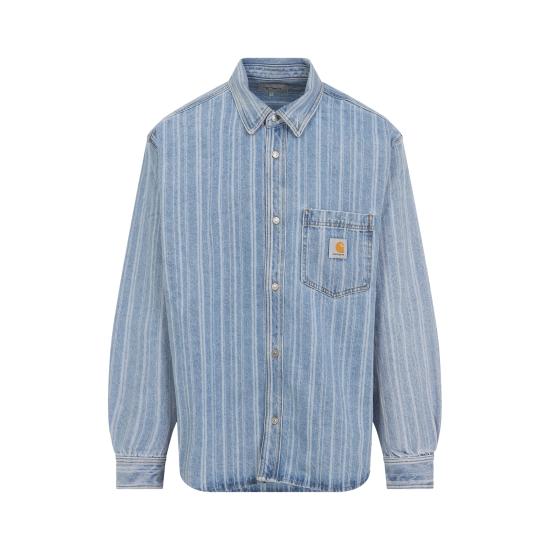 25FW 칼하트 WIP 데님 셔츠 I03556732H12 RYLAN STRIPE BLUE - CARHARTT WIP