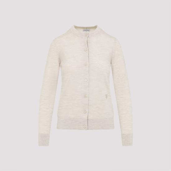 25FW 버버리 쉴드 로고 자수 울 가디건  8103104 A4186 NUTMEG - BURBERRY