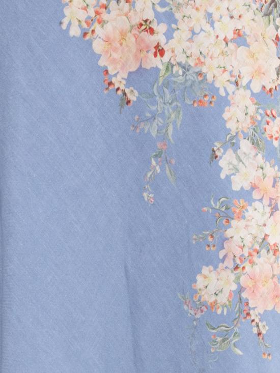 25FW 짐머만 스커트 3561SSS255 TLBLBTFLO LIGHT BLUE - ZIMMERMANN