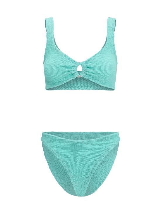 25FW 훈자 지 비키니 수영복 BJULIAPRL METALLICMI GREEN