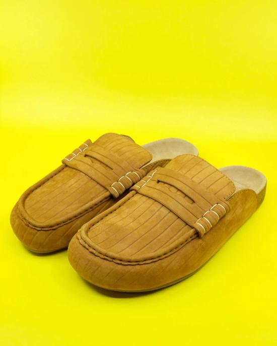  JW앤더슨 로퍼 JW 앤더슨 카라멜 송아지 스웨이드 스티치