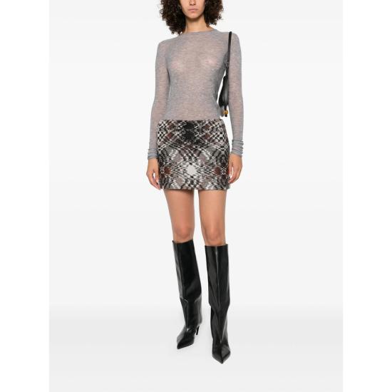 25FW 핑코 긴팔 티셔츠 105398 A2PM I42 GREY - PINKO