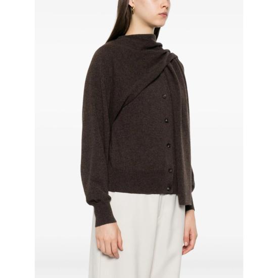 25FW 살바토레 페라가모 스웨터 13H149 0785853 MARRO BROWN - SALVATORE FERRAGAMO