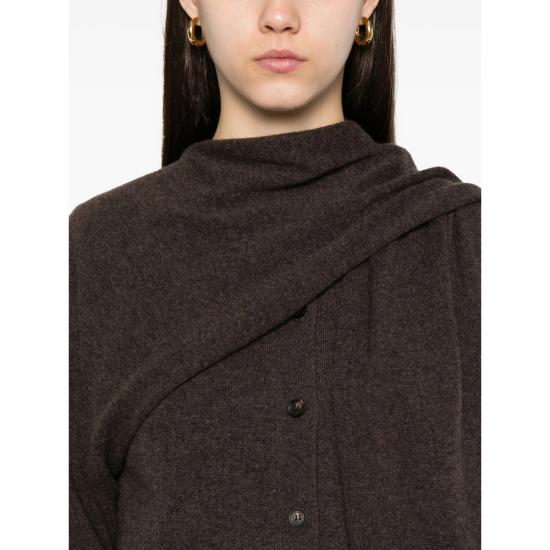 25FW 살바토레 페라가모 스웨터 13H149 0785853 MARRO BROWN - SALVATORE FERRAGAMO