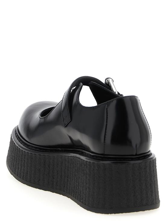 25FW 모스키노 플랫 슈즈 MA10806I1NMG500A Black - MOSCHINO