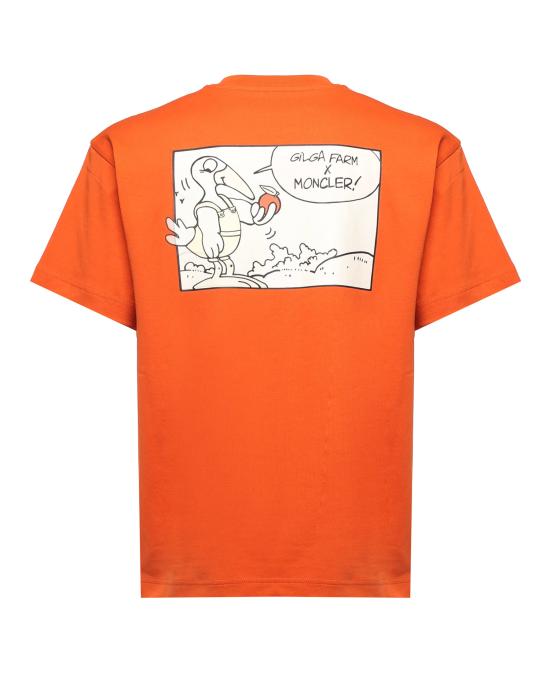 25FW 몽클레어 반팔 티셔츠 K24028C00002 89AZ9345 Orange - MONCLER