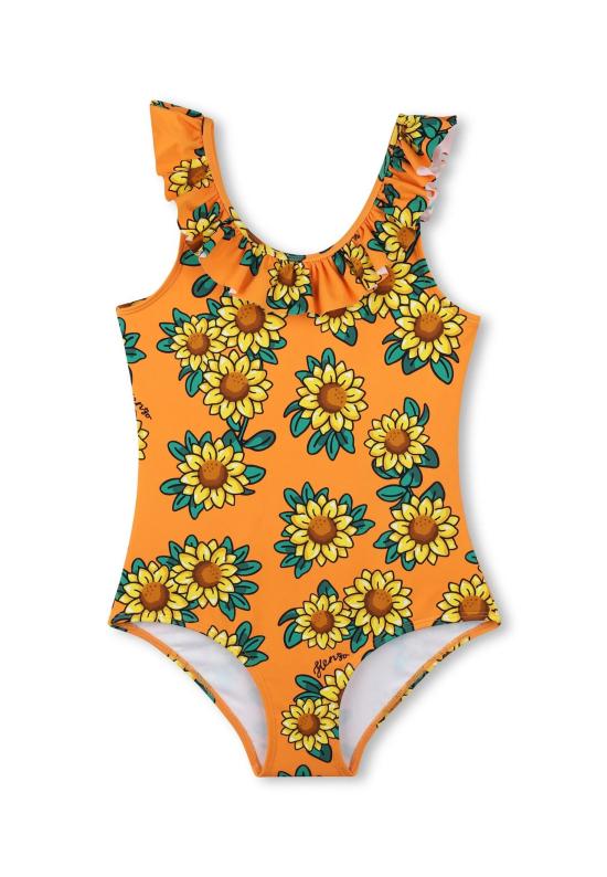 25SS [키즈] 겐조 원피스 수영복 K60983 423 ORANGE - KENZO