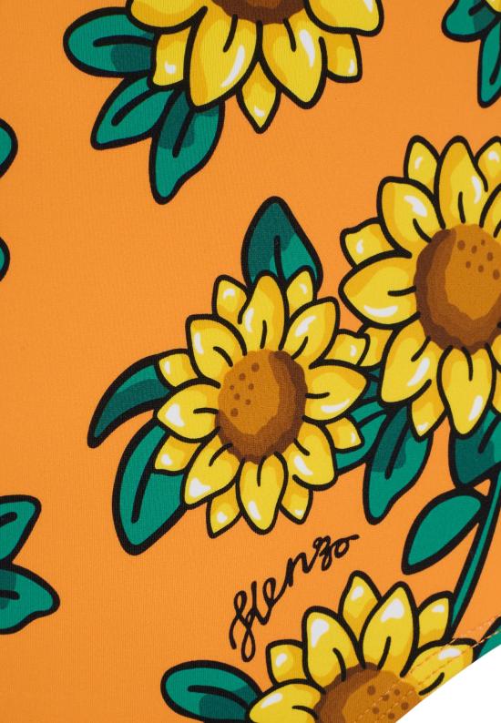 25SS [키즈] 겐조 원피스 수영복 K60983 423 ORANGE - KENZO