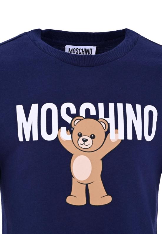 25FW [키즈] 모스키노 티셔츠 HTO00J LAA10 40016 BLUE - MOSCHINO