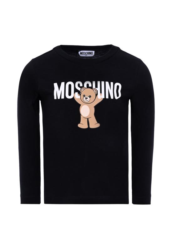 25FW [키즈] 모스키노 티셔츠 HTO00J LAA10 60100 BLACK