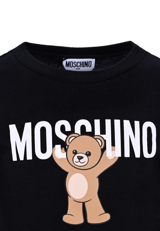 25FW [키즈] 모스키노 티셔츠 HTO00J LAA10 60100 BLACK - MOSCHINO