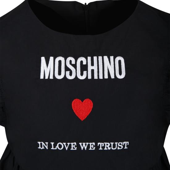  [키즈] 모스키노 원피스 HDV0EV LLA10 60100 BLACK - MOSCHINO